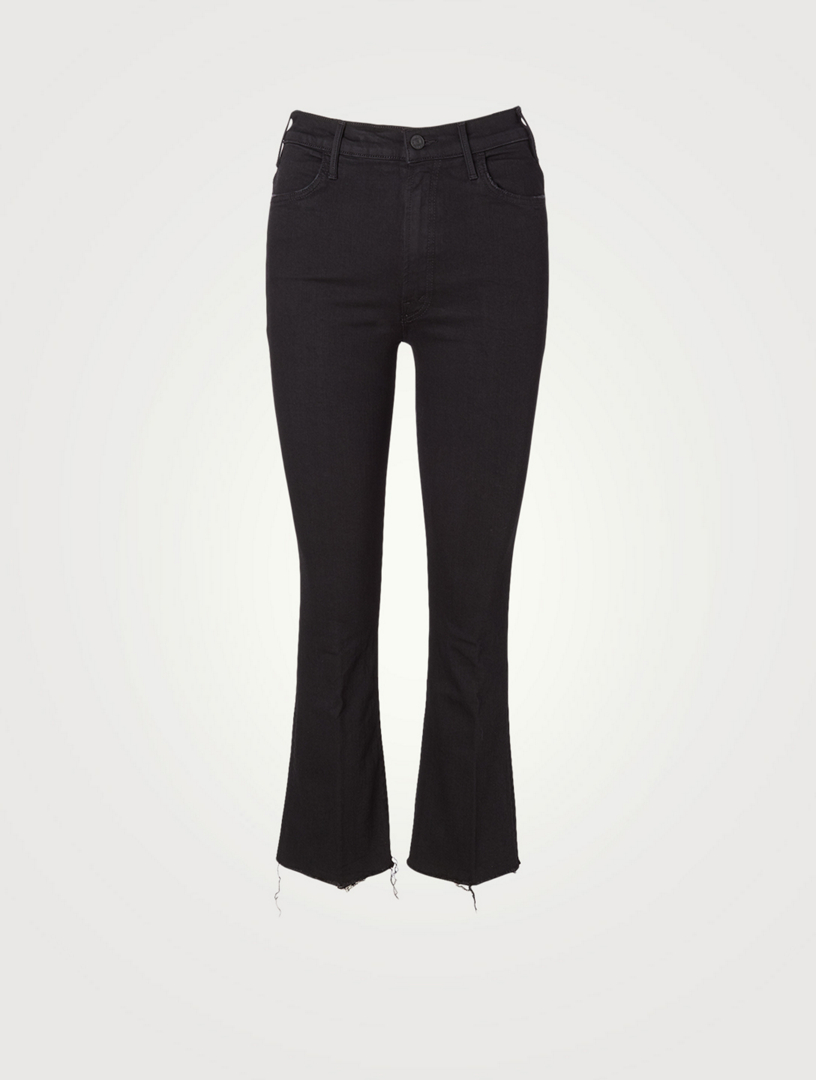 black high rise bootcut jeans