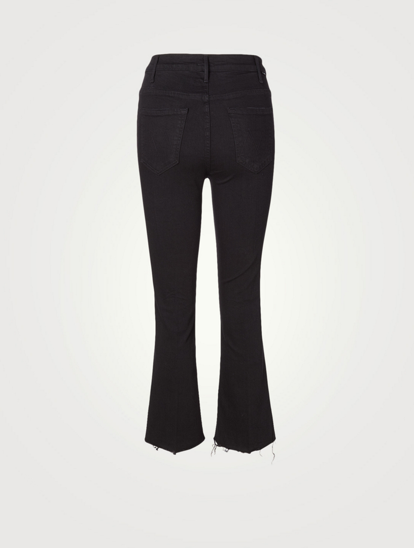 women's black high rise bootcut jeans