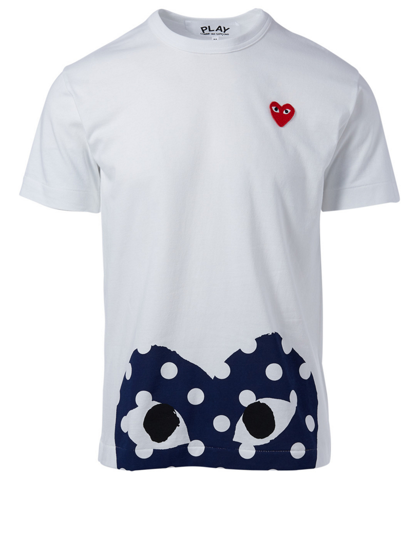 comme des garcons polka dot t shirt