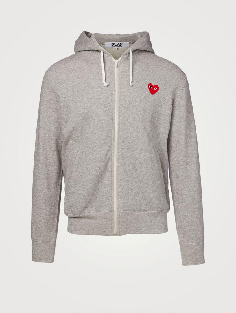 COMME DES GARÇONS PLAY Heart Zip-Up Hoodie With Back Logo | Holt ...