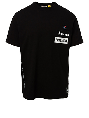 MONCLER GENIUS Tee-shirt à écusson logo 7 Moncler Fragment x Hiroshi Fujiwara Femmes Noir