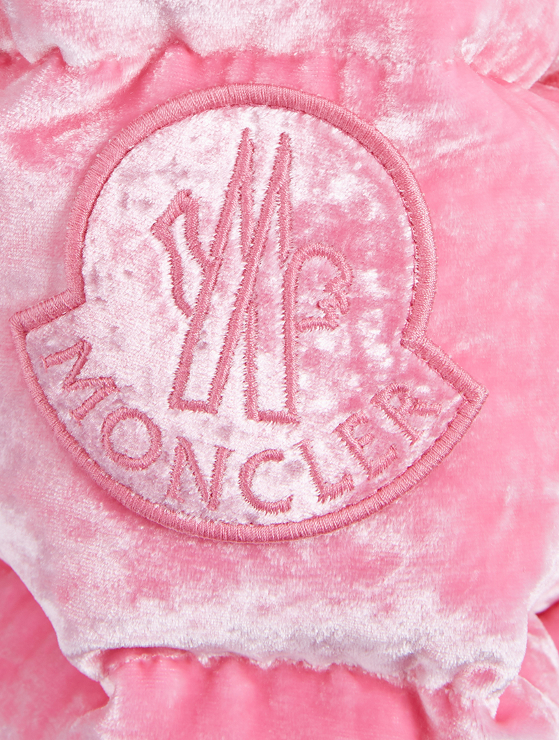 moncler caille velvet puffer jacket