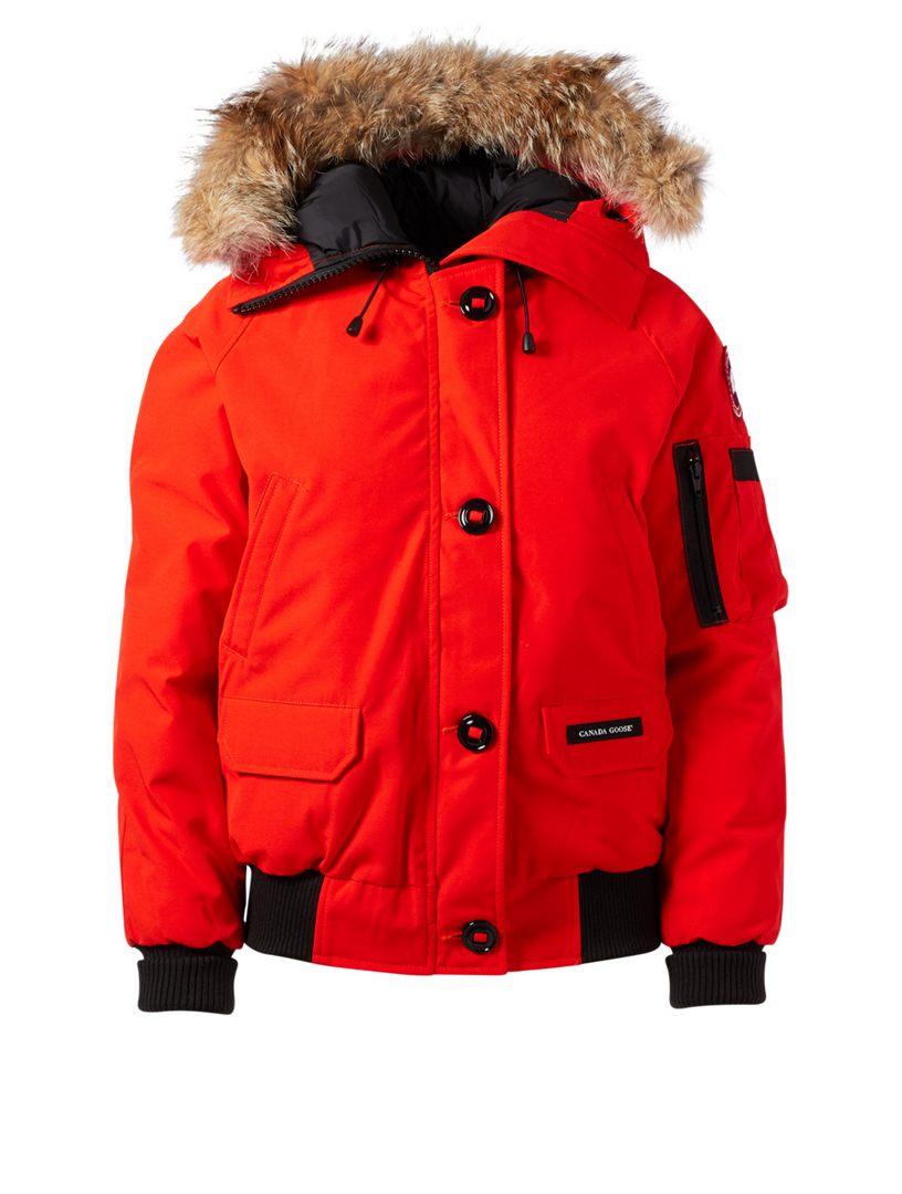 CANADA GOOSE Chilliwack Down Bomber Jacket With Fur - Fusion Fit Women's Orange