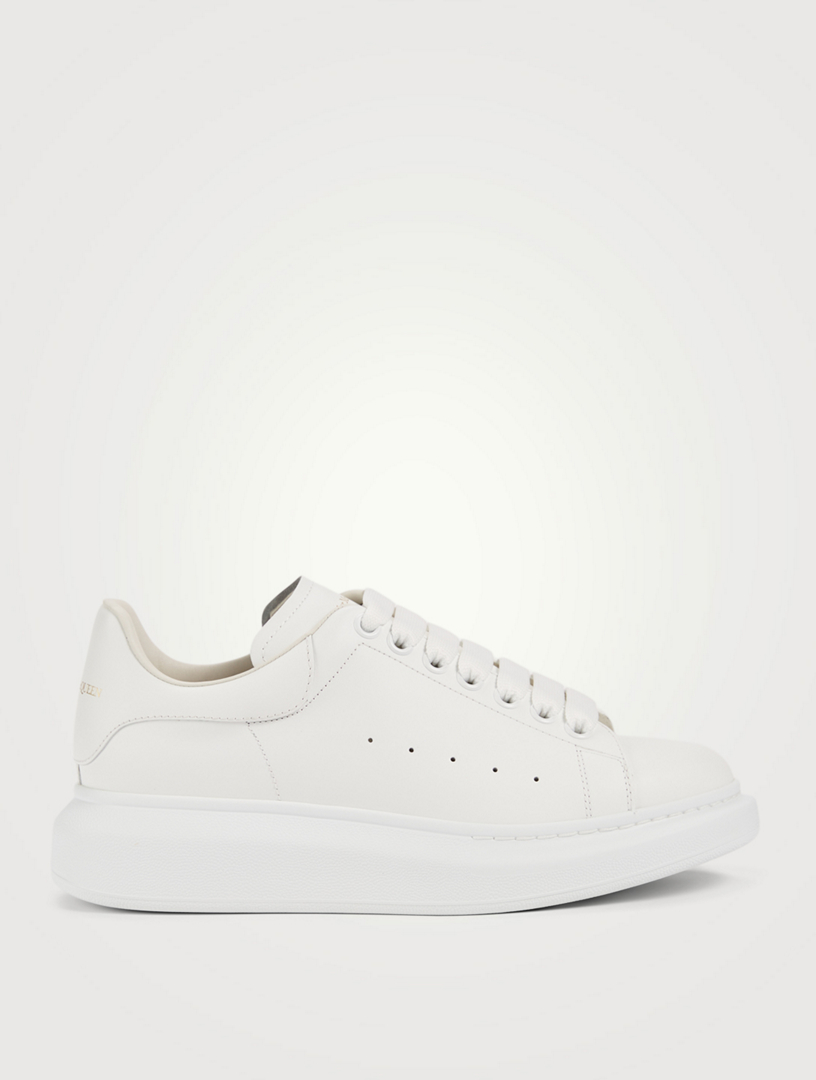 alexander mcqueen oversized triple strap leather sneakers