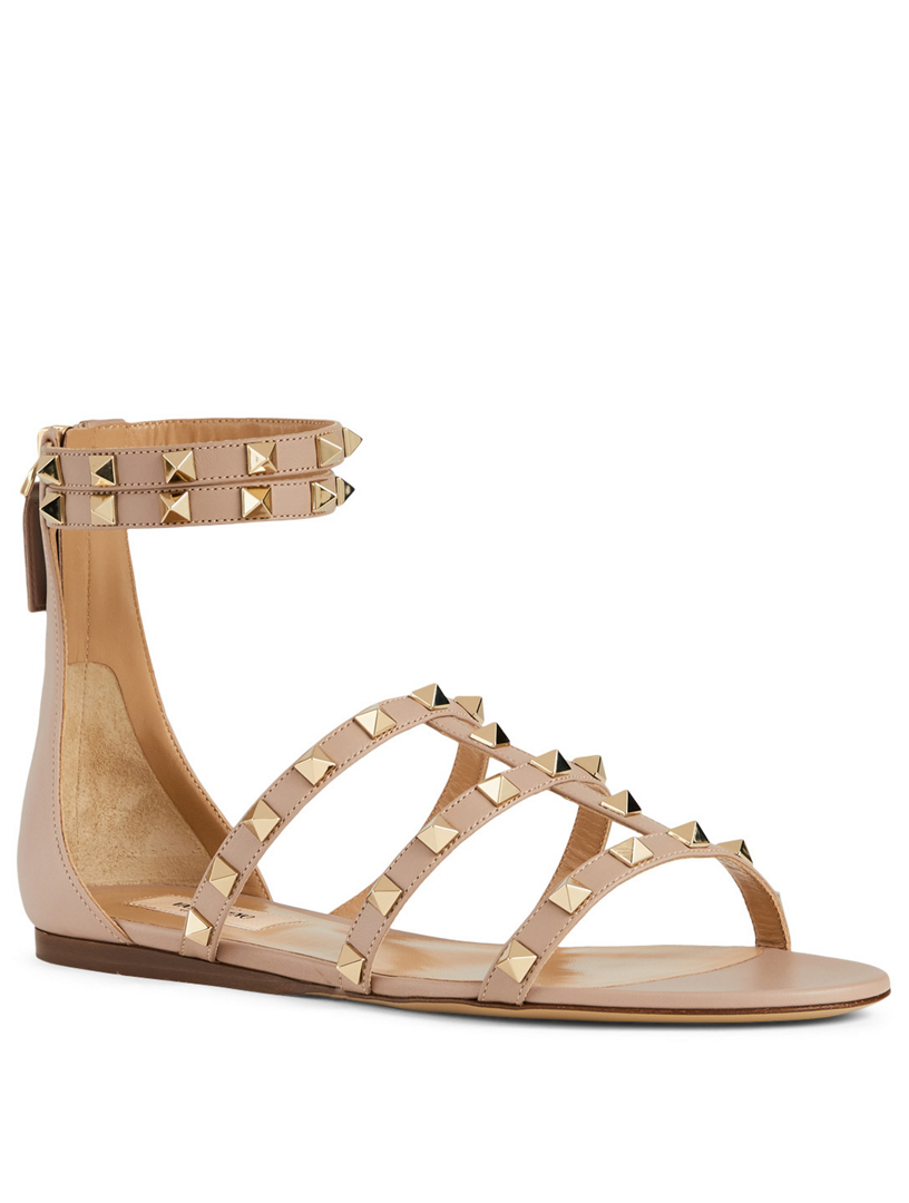 VALENTINO GARAVANI Rockstud Leather Caged Sandals | Holt Renfrew Canada