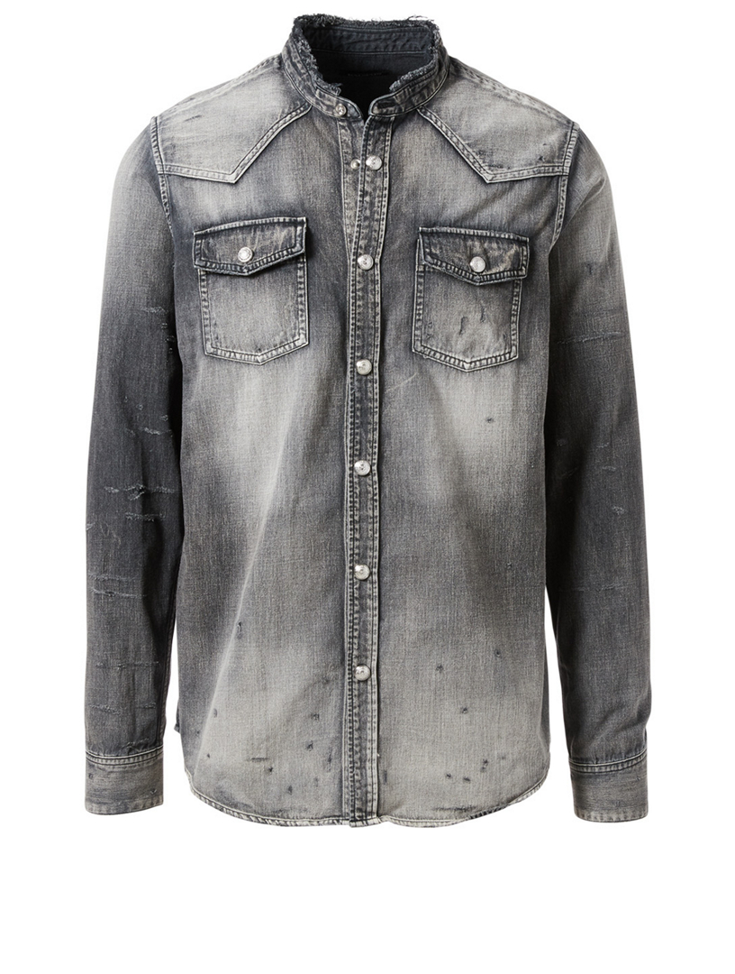 balmain denim shirt