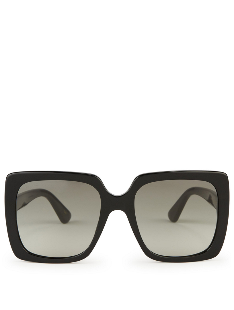 gucci oversize square sunglasses with crystals