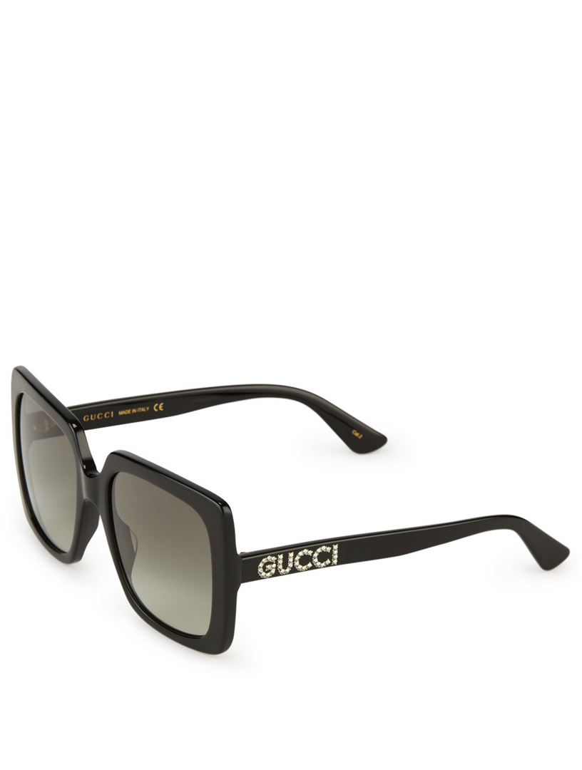 Gucci Oversized Square Sunglasses With Crystals Holt Renfrew Canada 4575