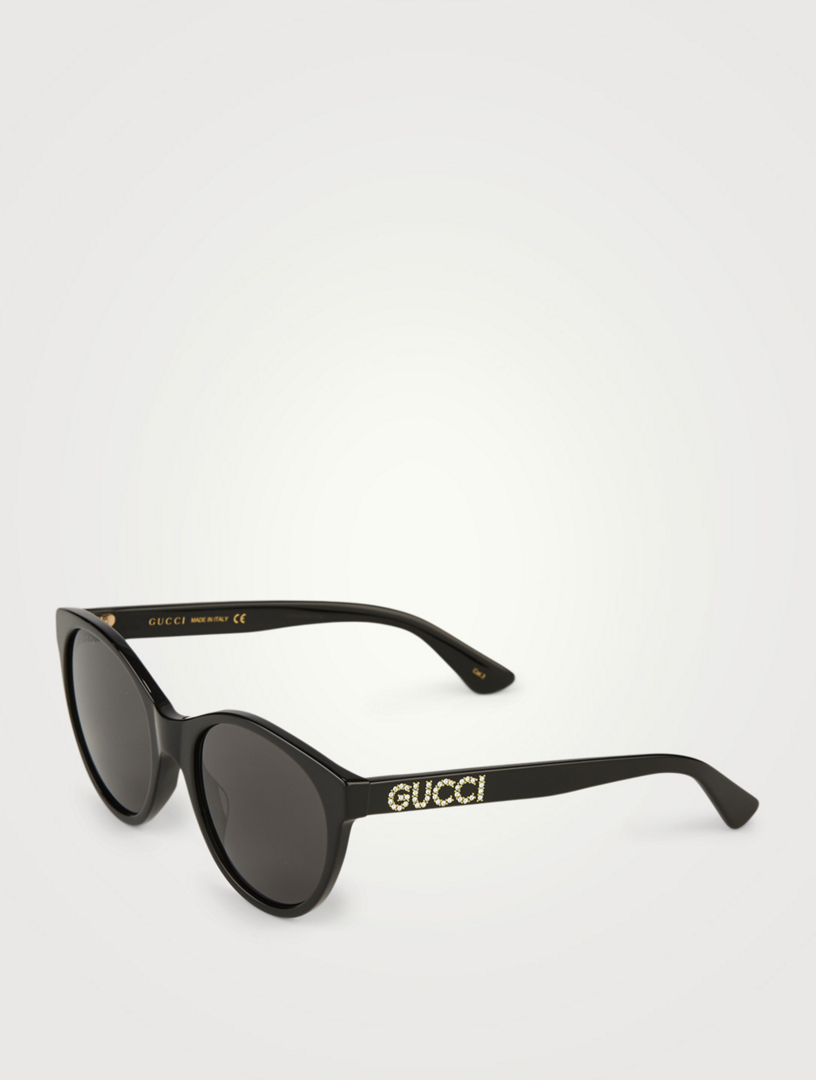 gucci cat eye sunglasses with crystals