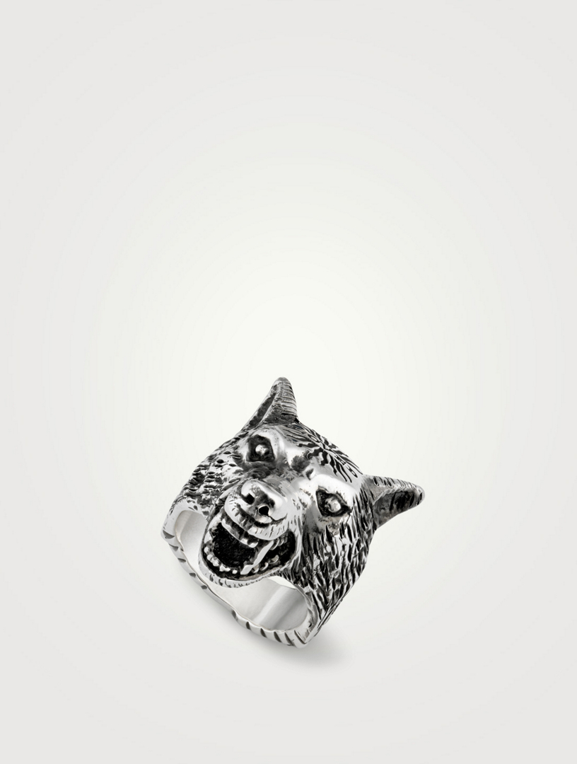 gucci wolf head ring