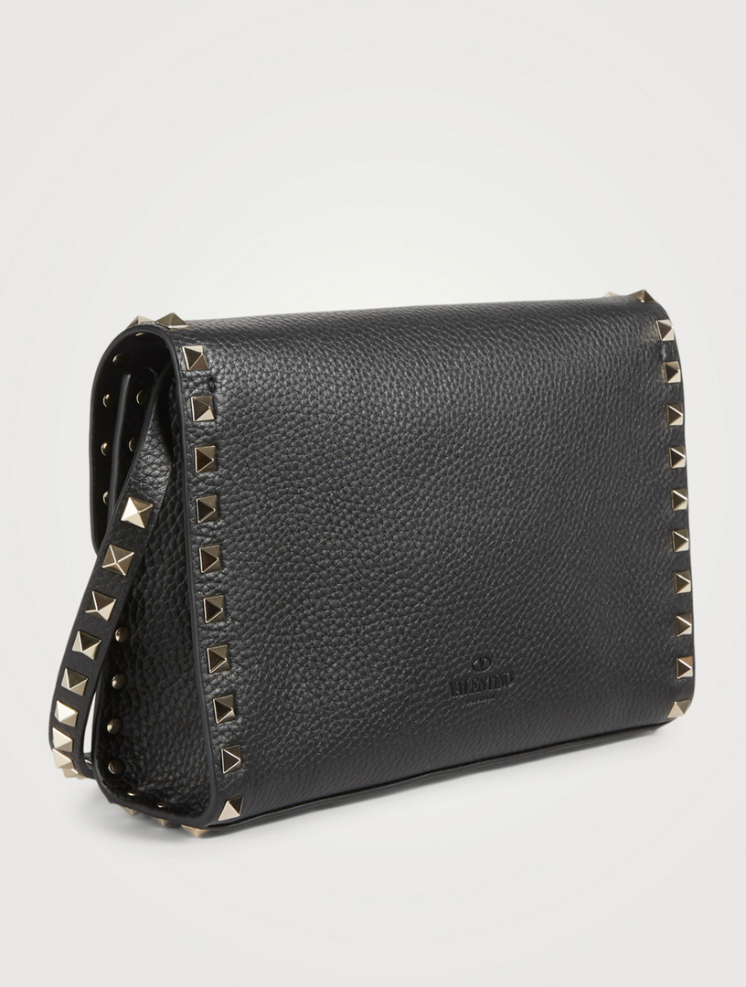 medium rockstud leather crossbody bag