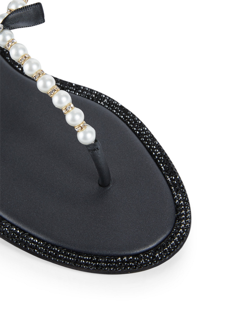 pearl thong sandals