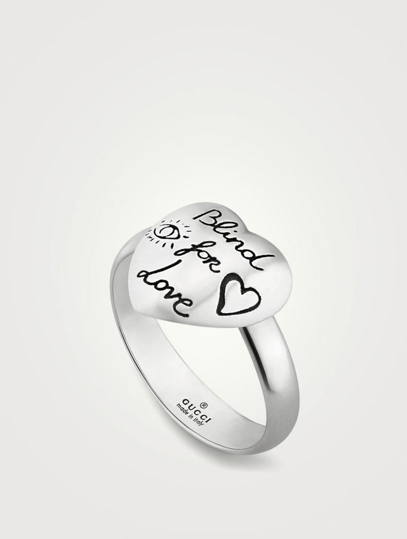 gucci heart ring silver