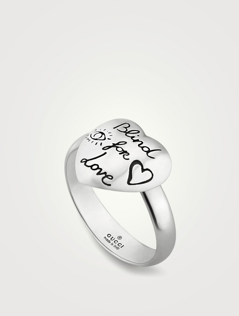 gucci heart silver ring