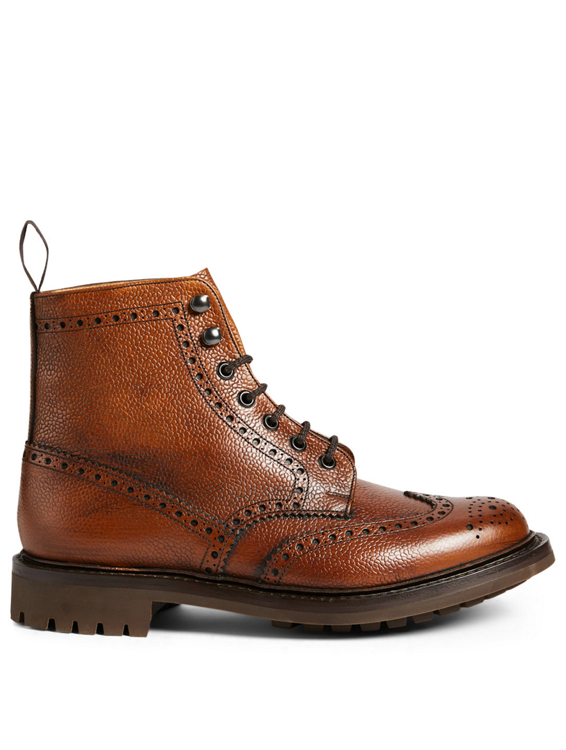 CHURCH'S Mac Farlane Grain Leather Brogue Derby Boots | Holt Renfrew Canada