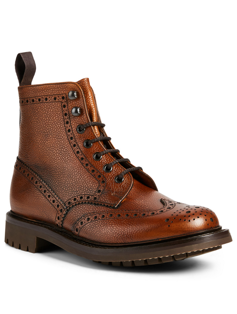 CHURCH'S Mac Farlane Grain Leather Brogue Derby Boots | Holt Renfrew Canada