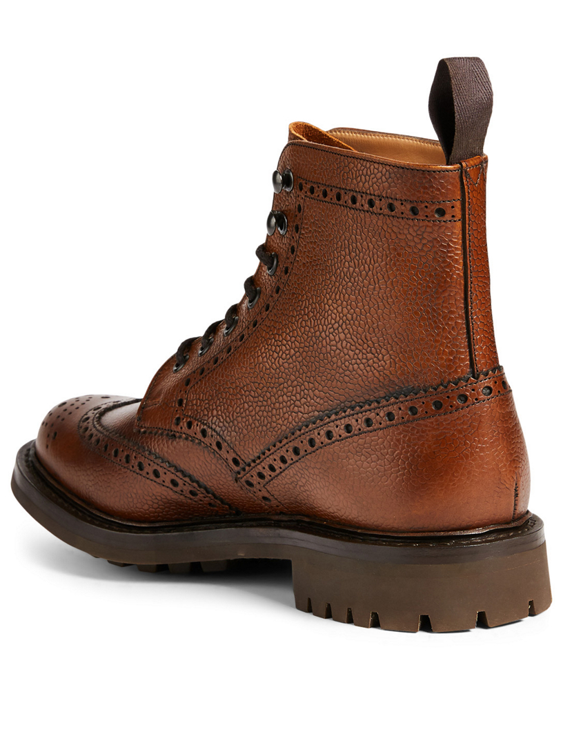 CHURCH'S Mac Farlane Grain Leather Brogue Derby Boots | Holt Renfrew Canada