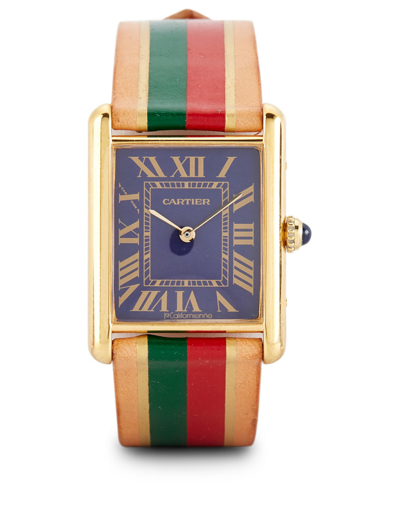 cartier tank green strap