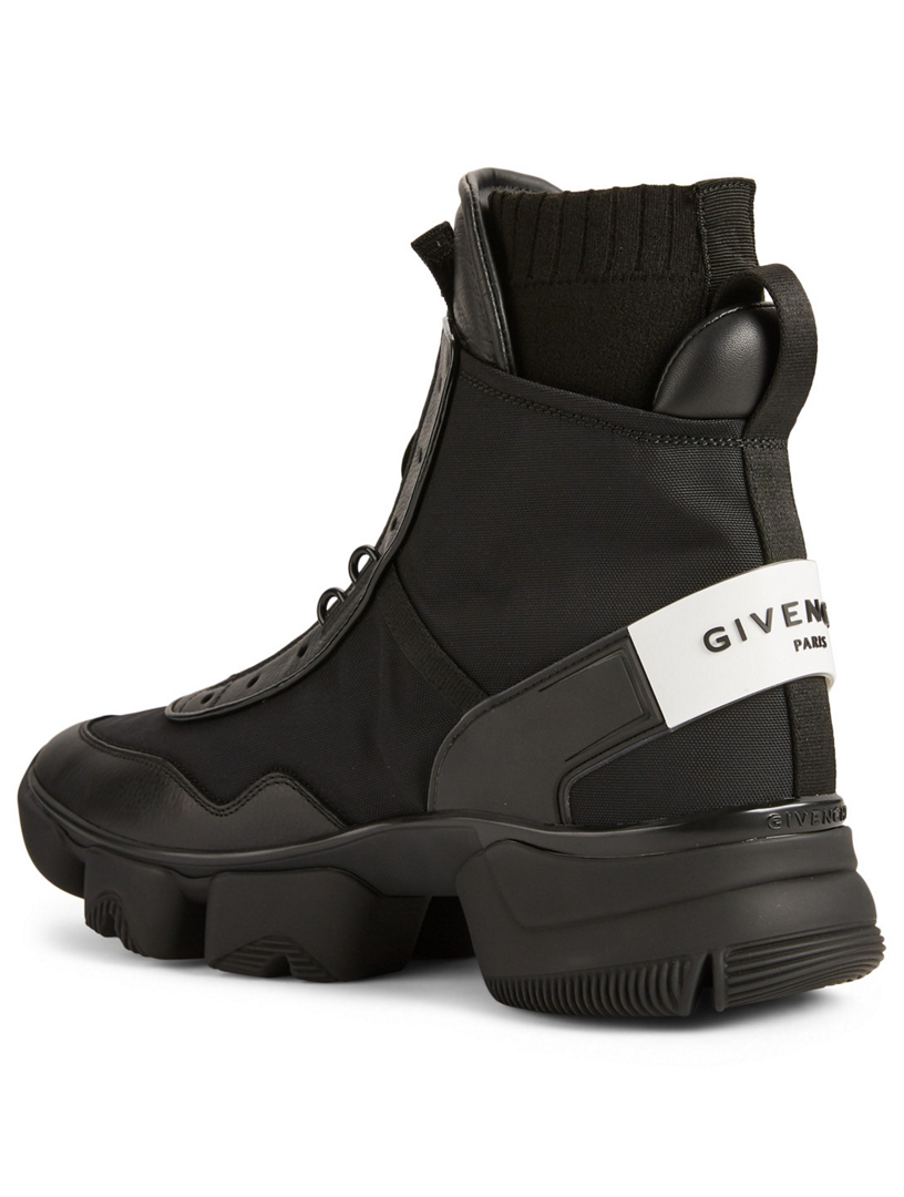 GIVENCHY Jaw Leather And Nylon High-Top 
