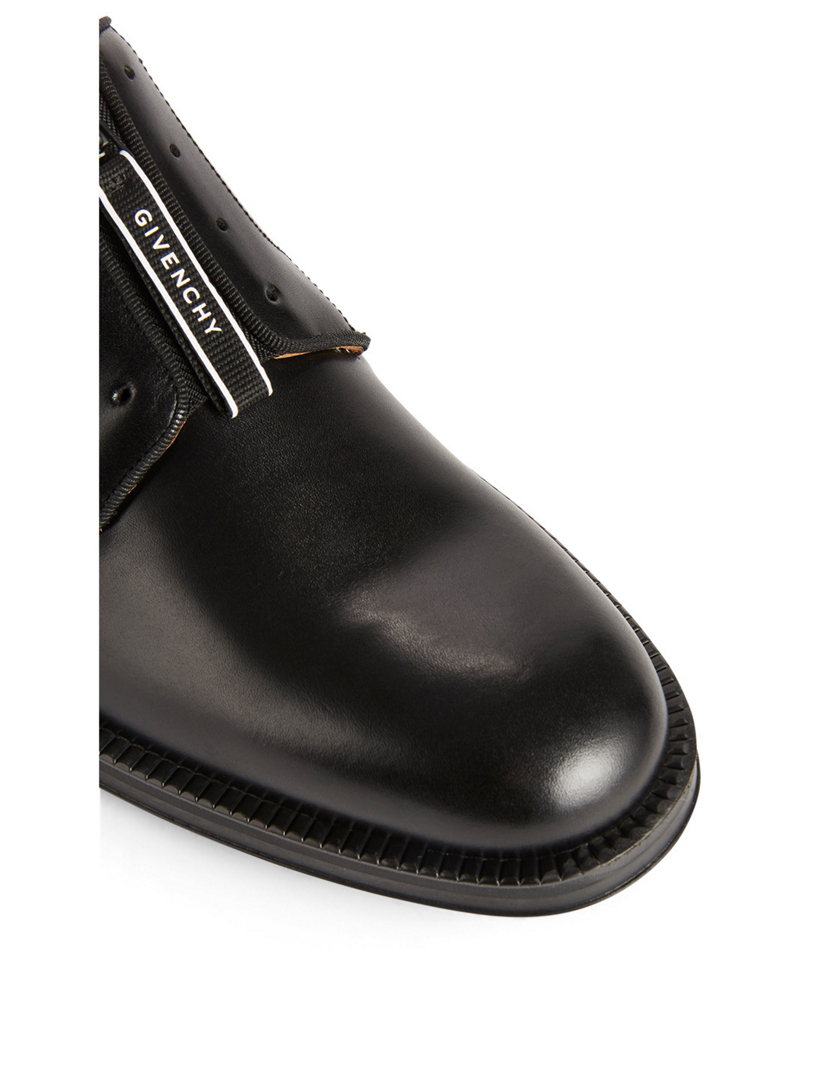 GIVENCHY Rider Leather Derby Shoes With Logo Zip | Holt Renfrew Canada