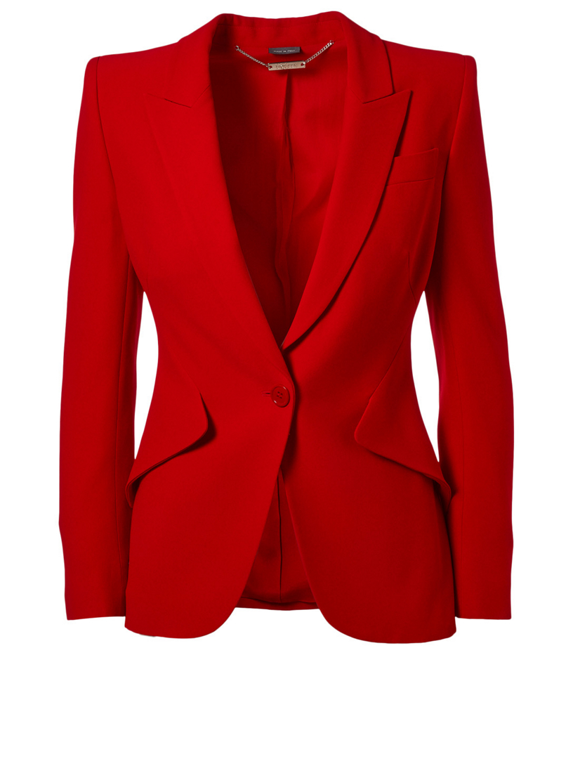 alexander mcqueen red blazer