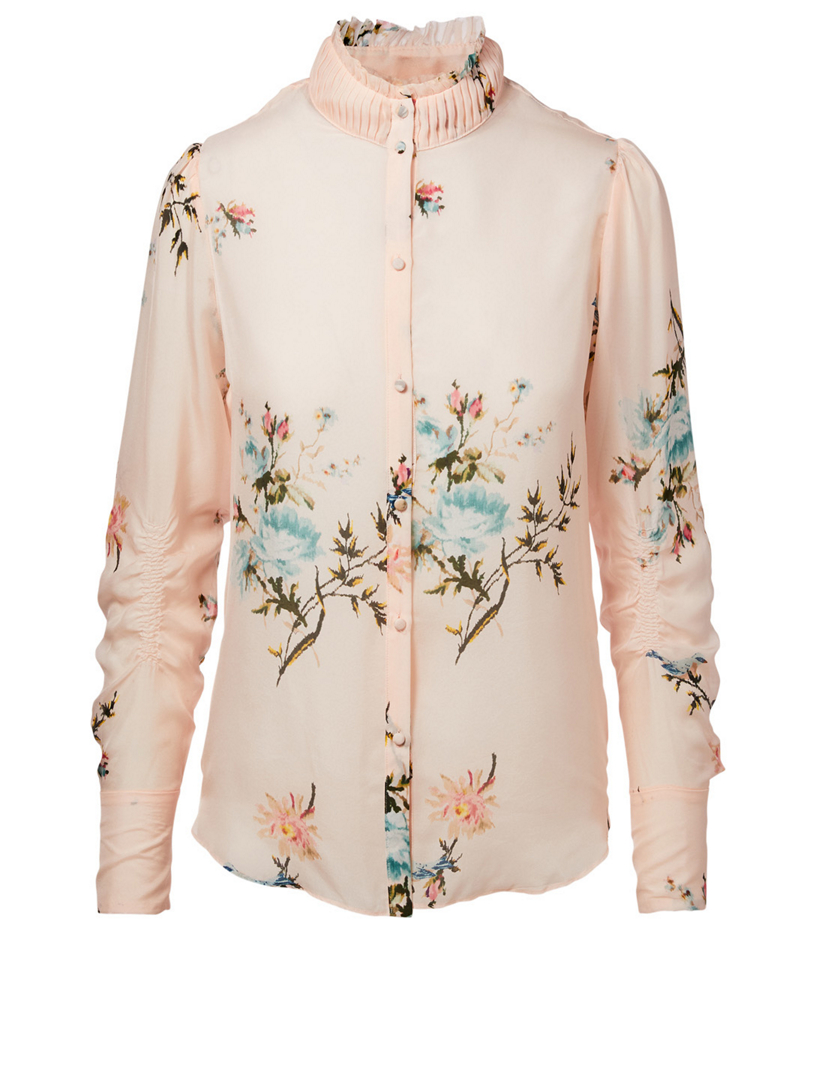 joie elzie silk floral blouse