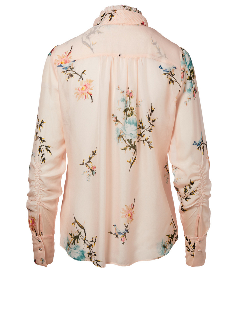 joie elzie silk floral blouse