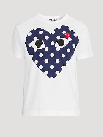 Polka Dot Heart Graphic T-Shirt
