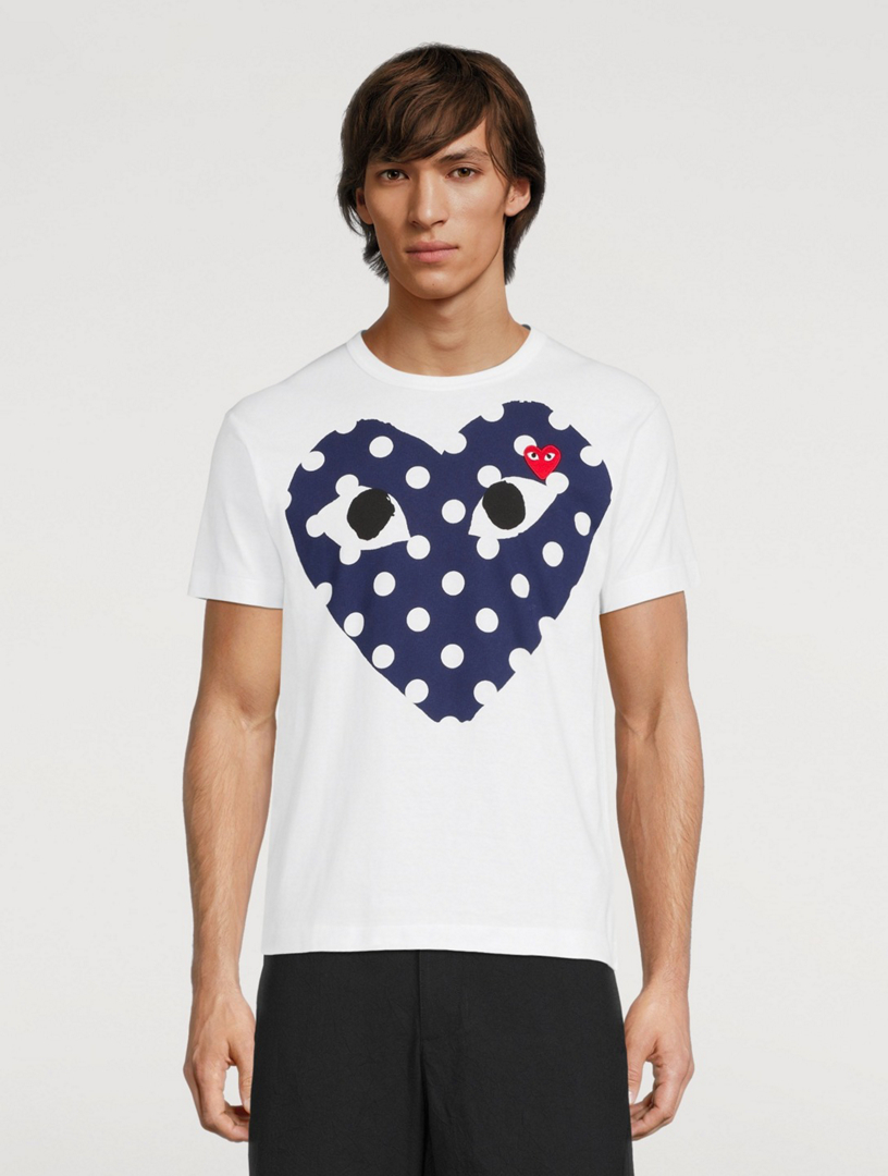 commes de garcon polka dot shirt
