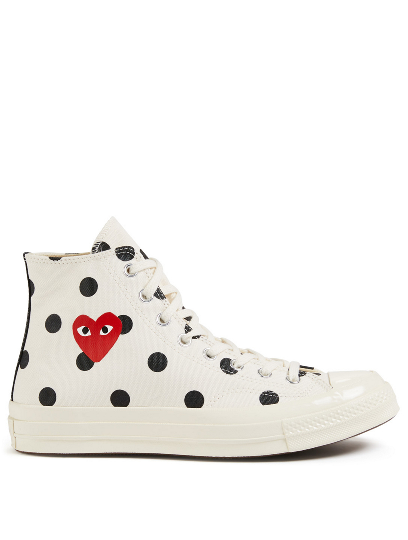 converse femme a pois