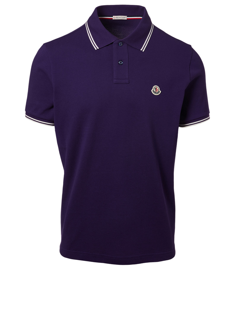 purple moncler polo
