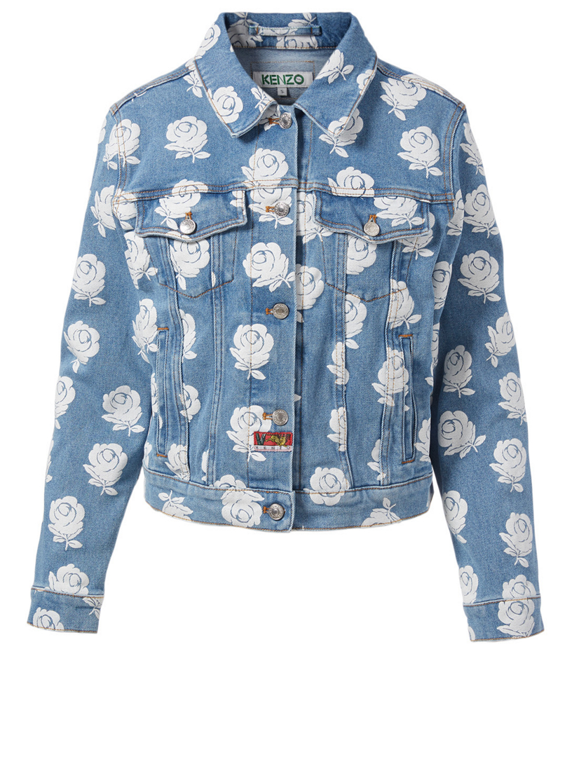 jean jacket with roses