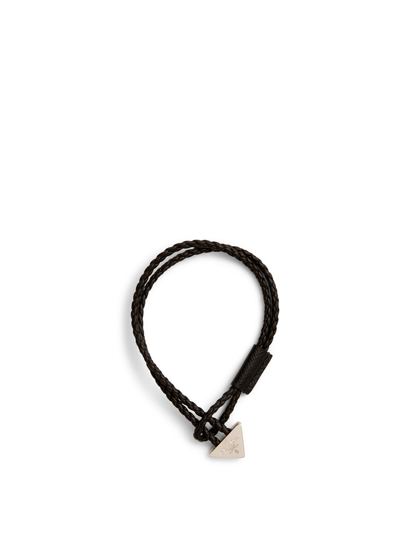 PRADA Braided Leather Bracelet Holt Renfrew