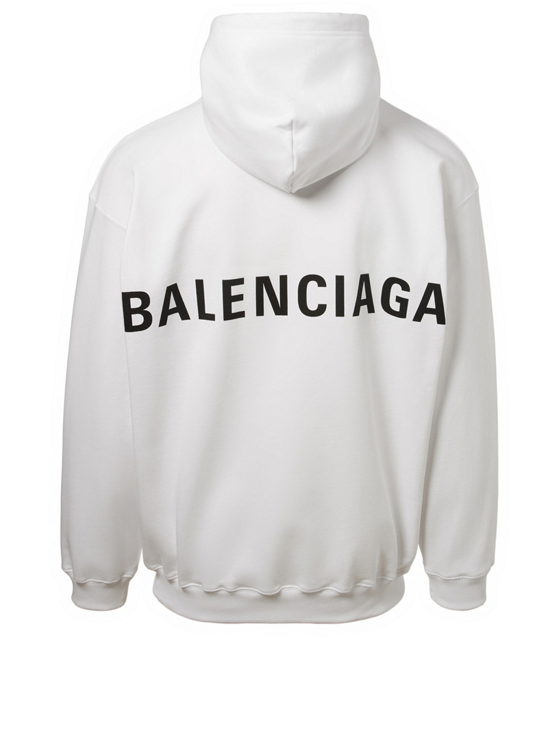 balenciaga logo print hoodie