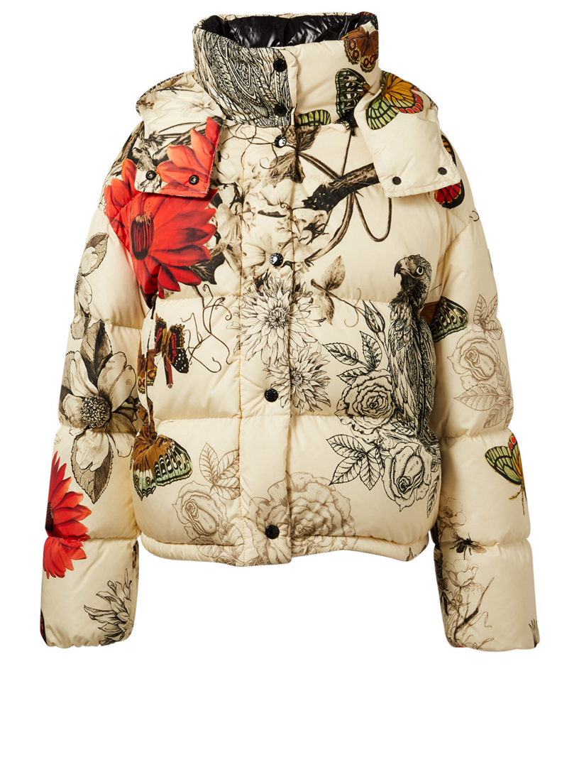 MONCLER Caille Down Puffer Jacket In Floral Print | Holt Renfrew Canada