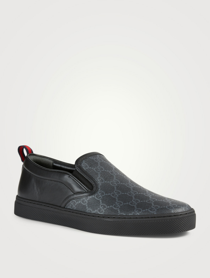 gucci canvas slip on