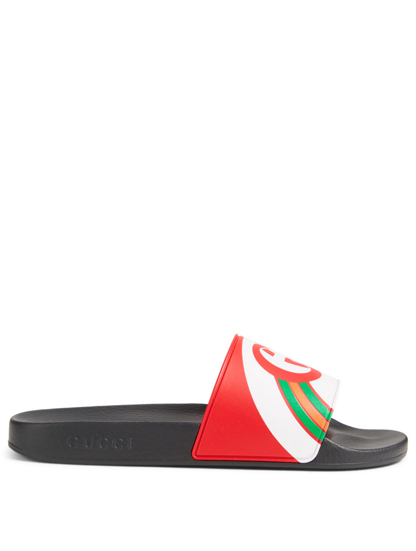 rainbow gucci slides