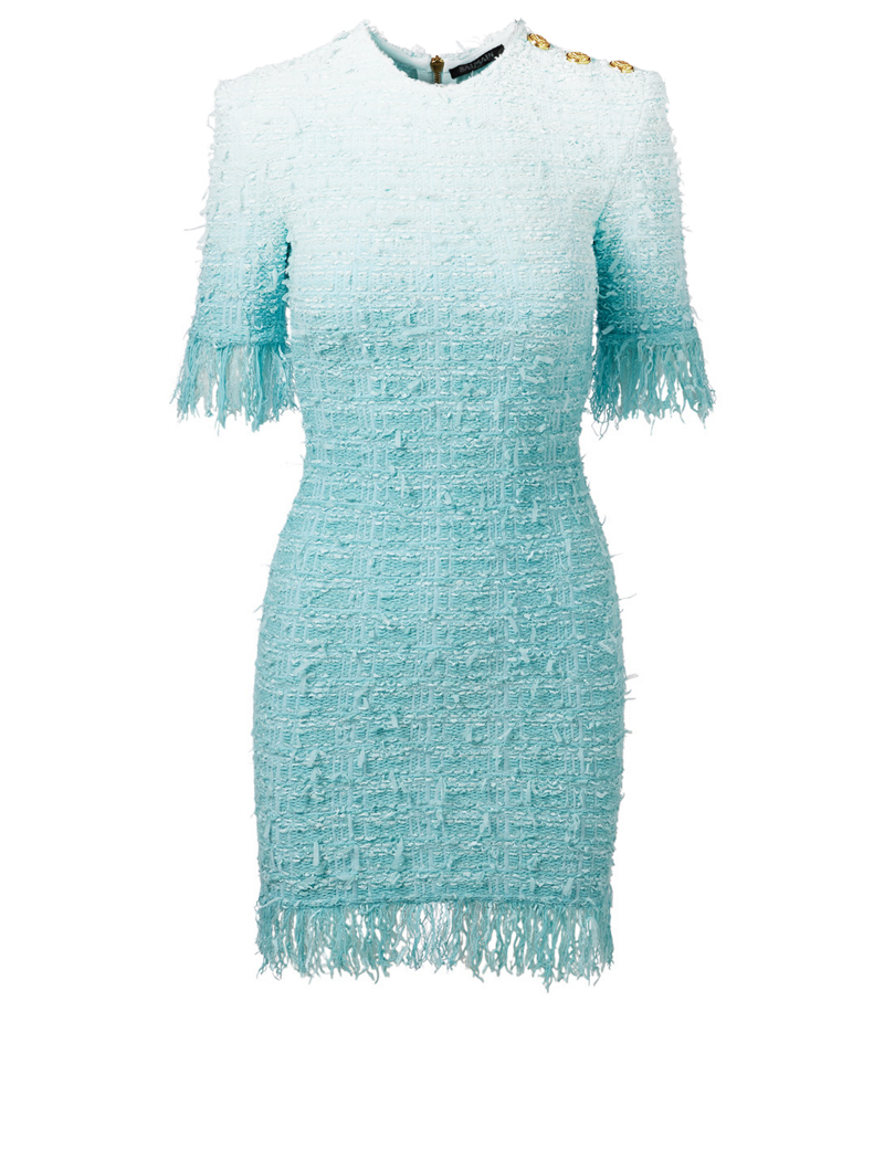 balmain fringe dress