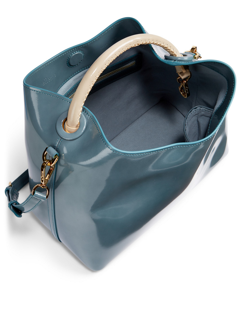 ELLEME Large Raisin TwoTone Patent Leather Bag Holt Renfrew Canada