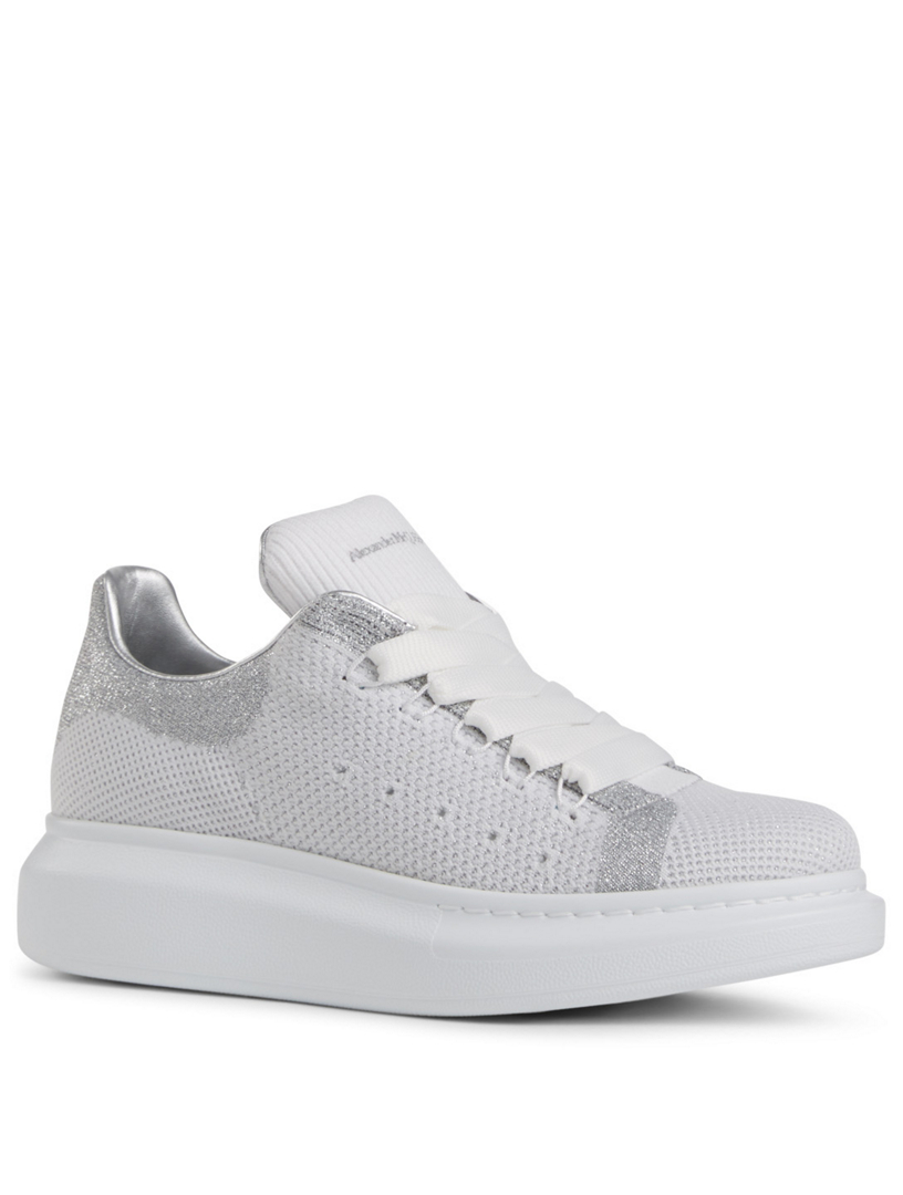 ALEXANDER MCQUEEN Oversized Metallic Knit Sneakers Holt Renfrew Canada