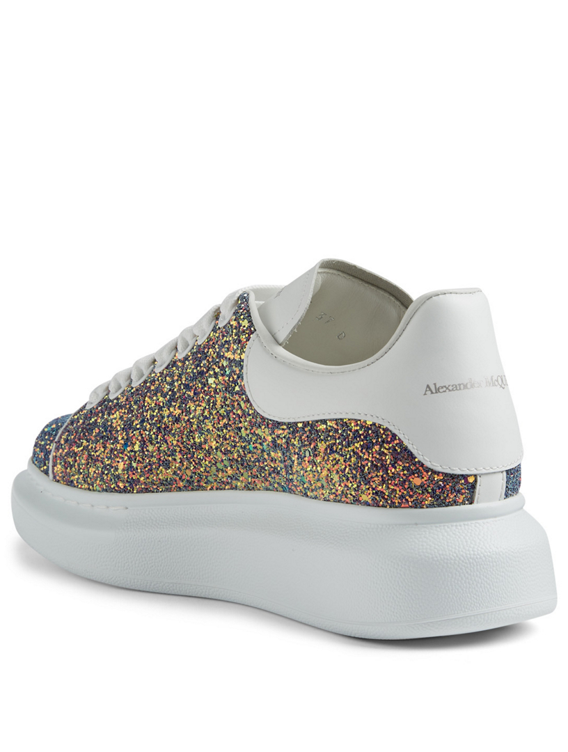 alexander mcqueen oversized glitter sneakers