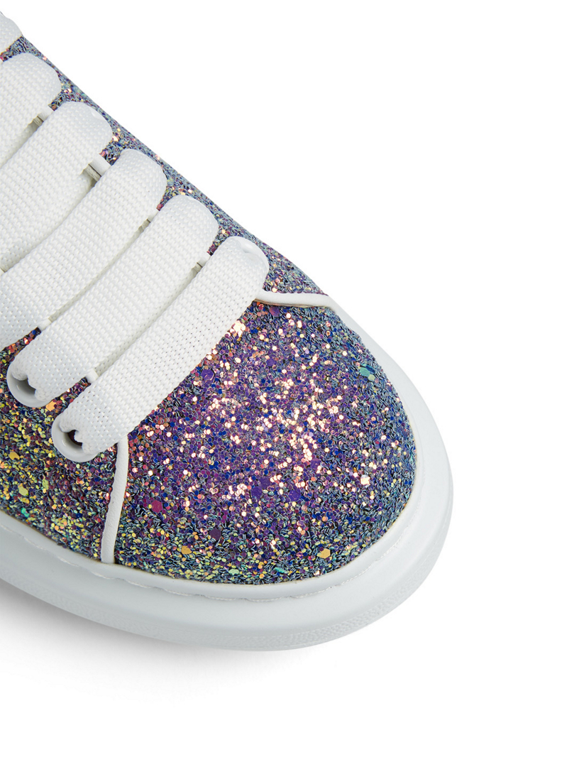 blue glitter alexander mcqueen sneakers