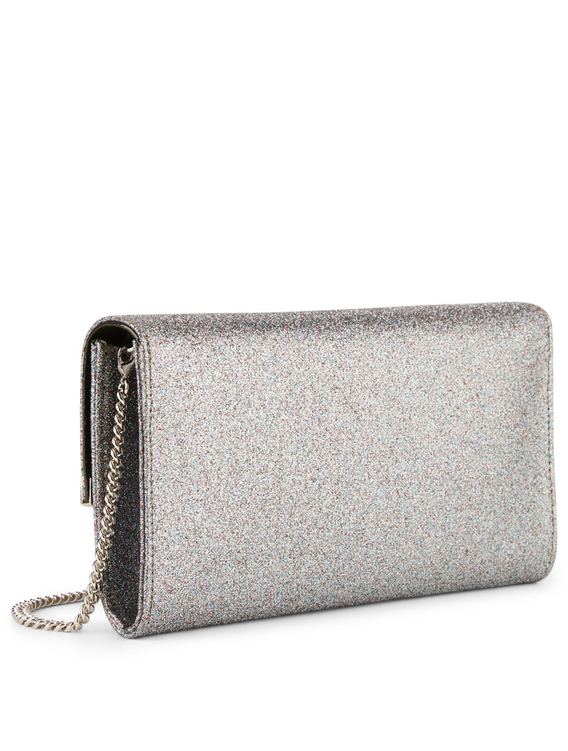 JIMMY CHOO Emmie Glitter Leather Clutch Bag | Holt Renfrew Canada