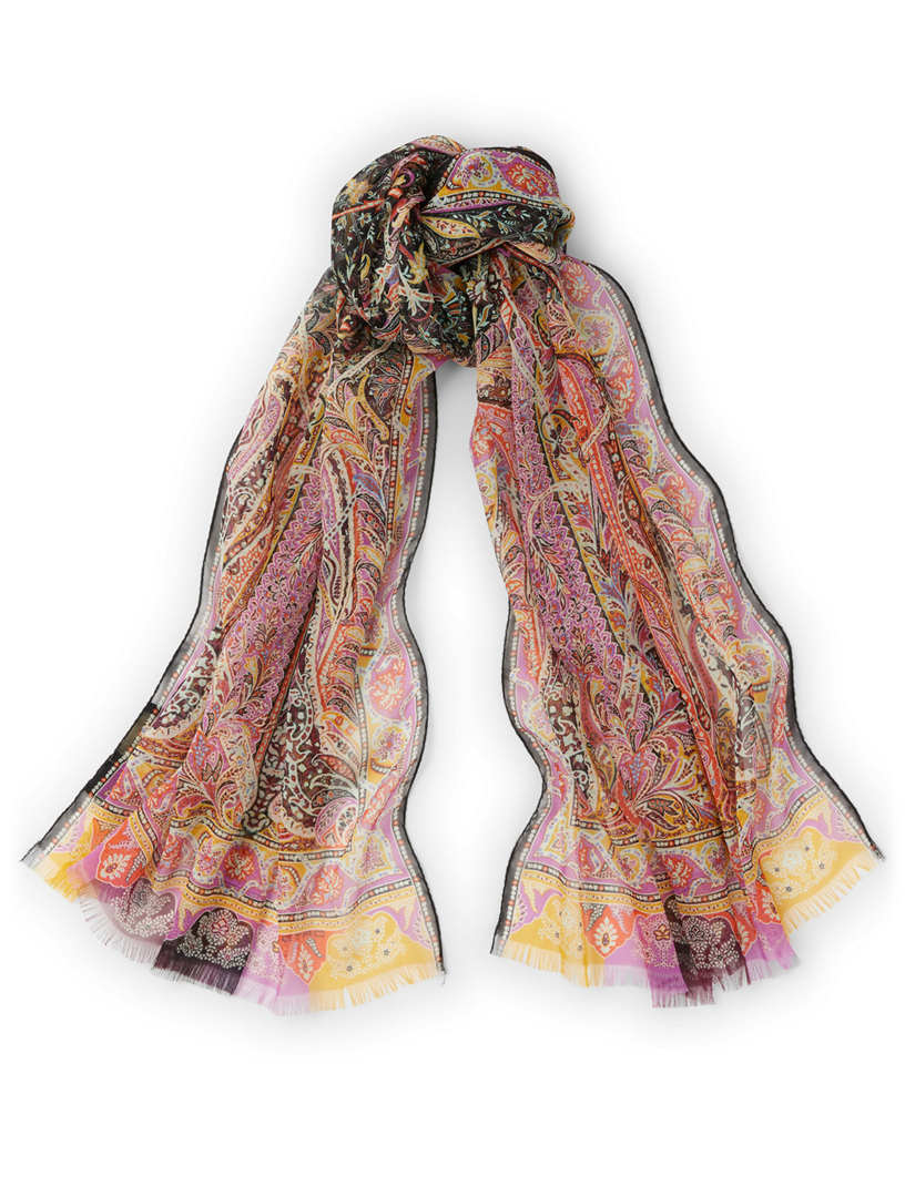 ETRO Delhy Silk Scarf In Paisley Print Holt Renfrew Canada
