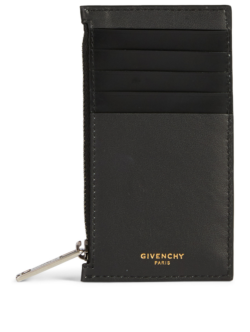 GIVENCHY Two-Tone Leather Zip Card Holder | Holt Renfrew Canada