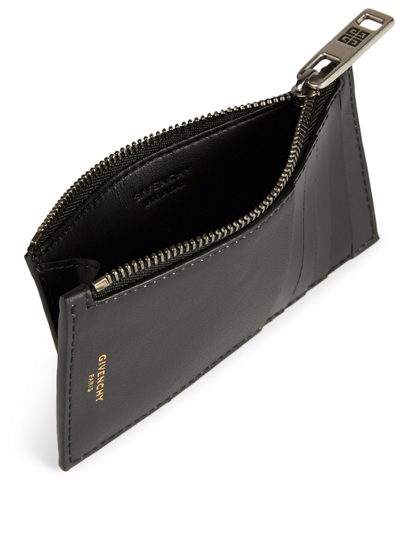 GIVENCHY Two-Tone Leather Zip Card Holder | Holt Renfrew Canada