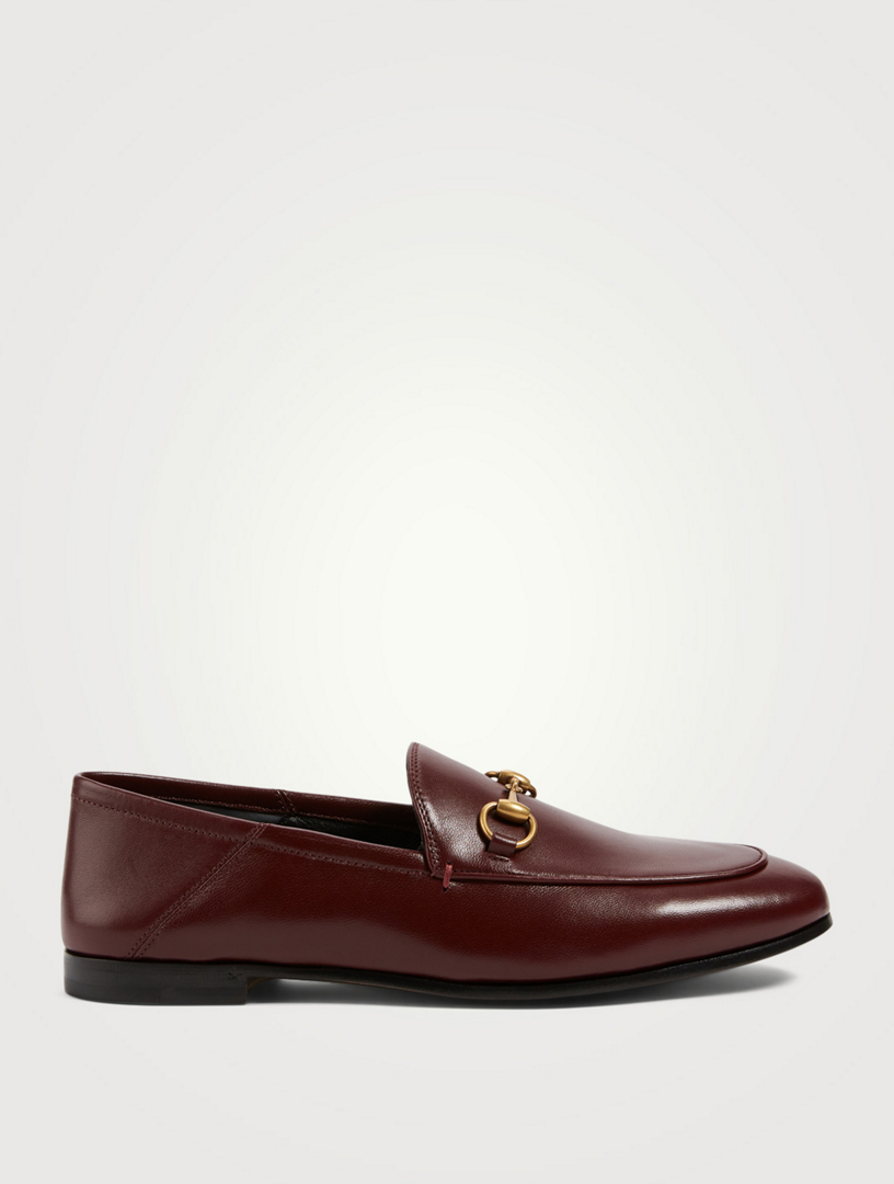 brown leather gucci loafers