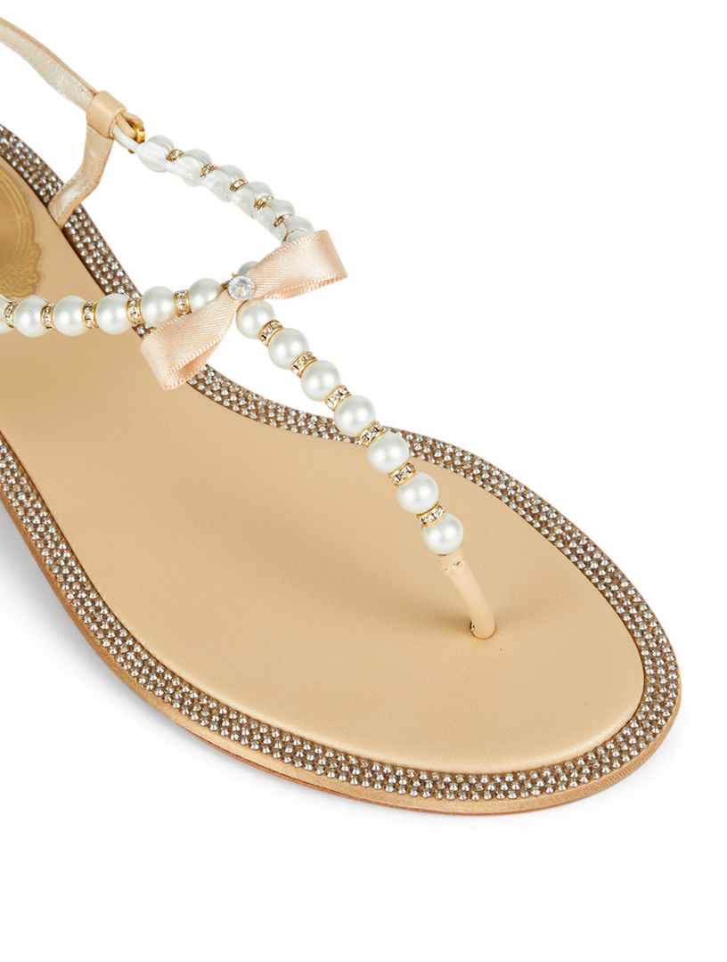 rene caovilla pearl sandals