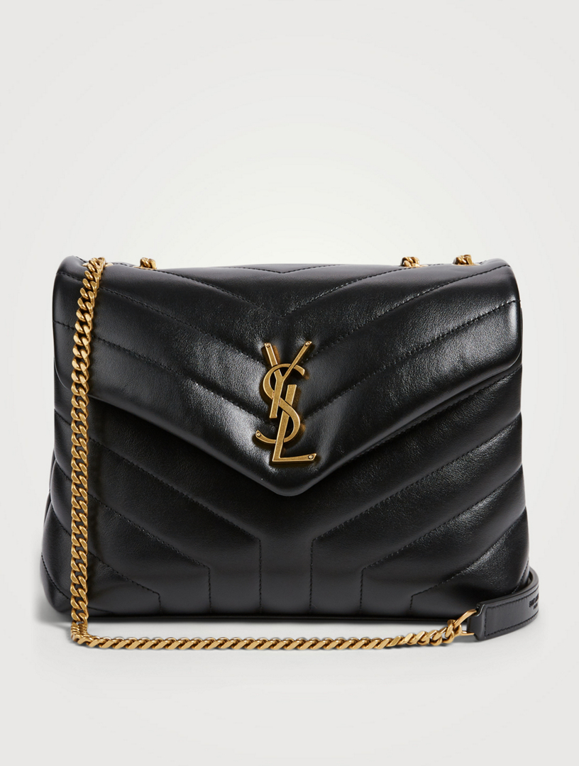 SAINT LAURENT Small Loulou YSL Monogram Leather Chain Bag | Holt ...