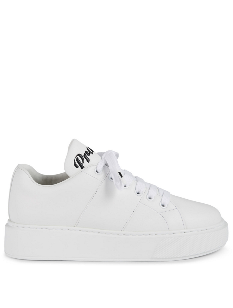 prada leather sneakers womens